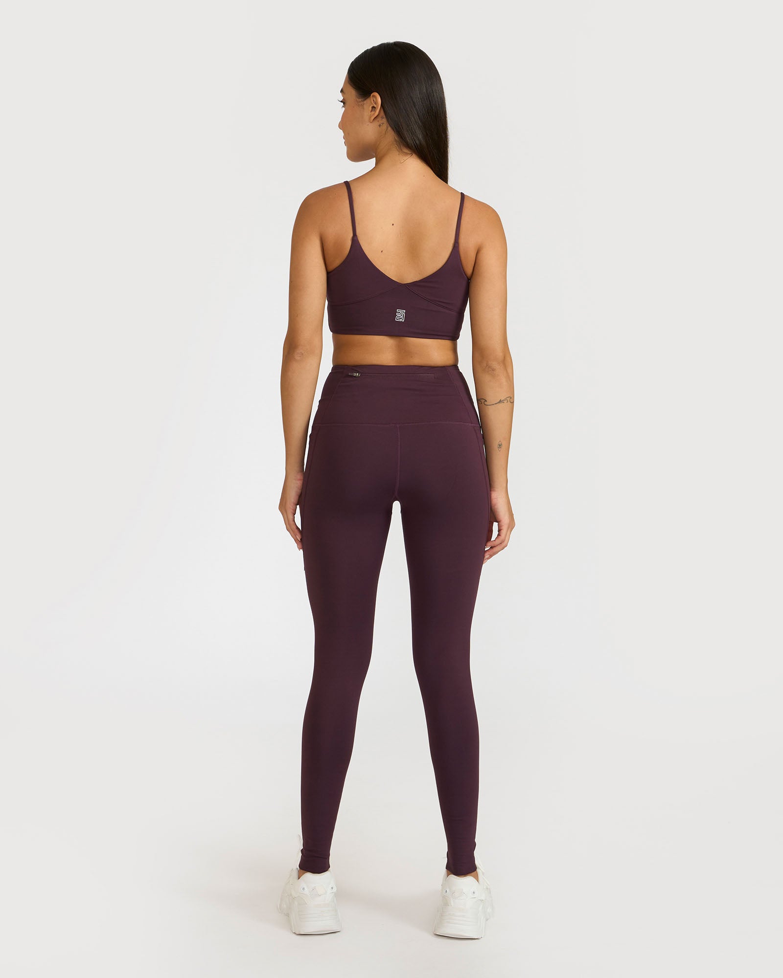 Zen Ankle Length Leggings and Padded V Neck Sports Bra Co-ord Set
