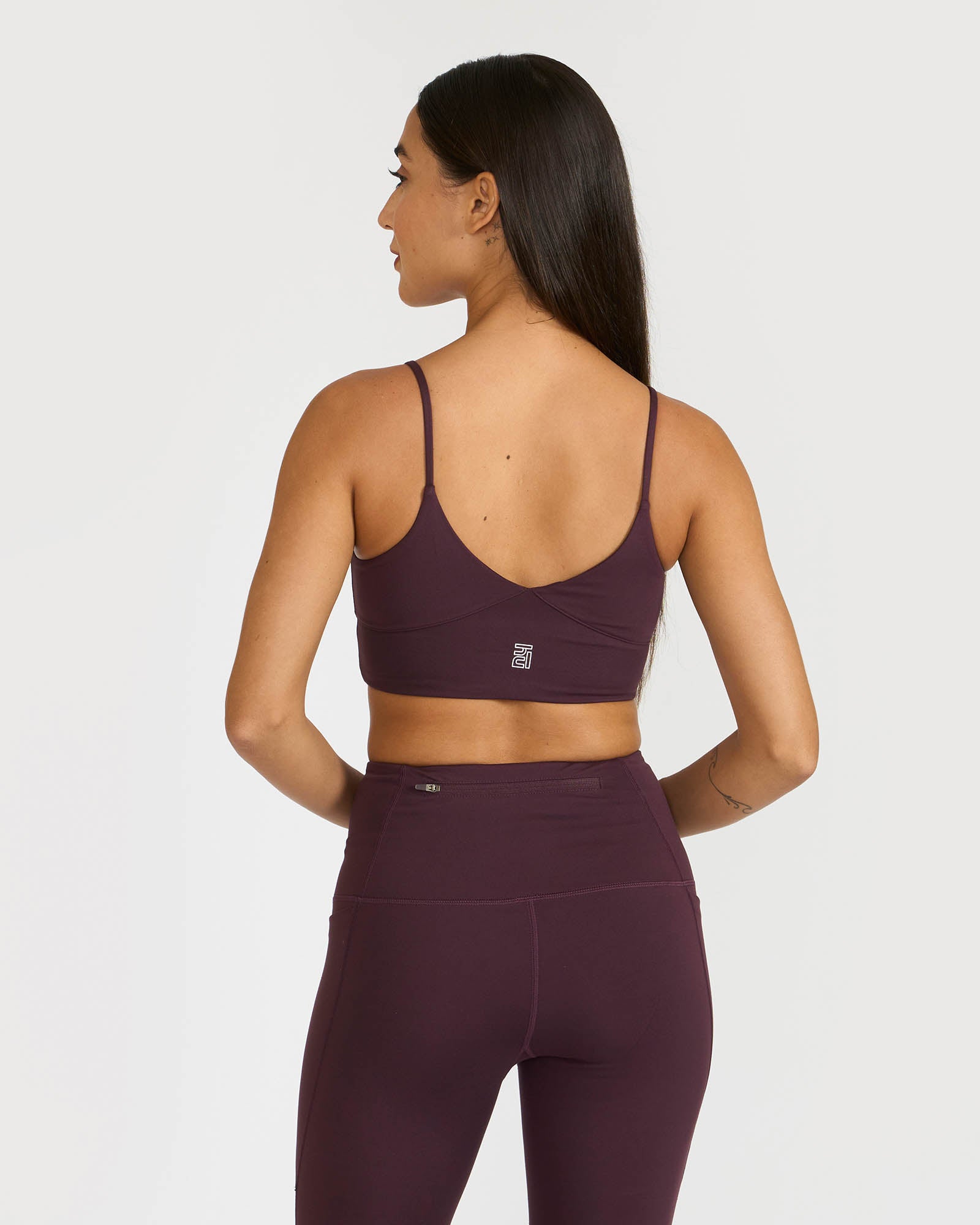 Zen Ankle Length Leggings and Padded V Neck Sports Bra Co-ord Set
