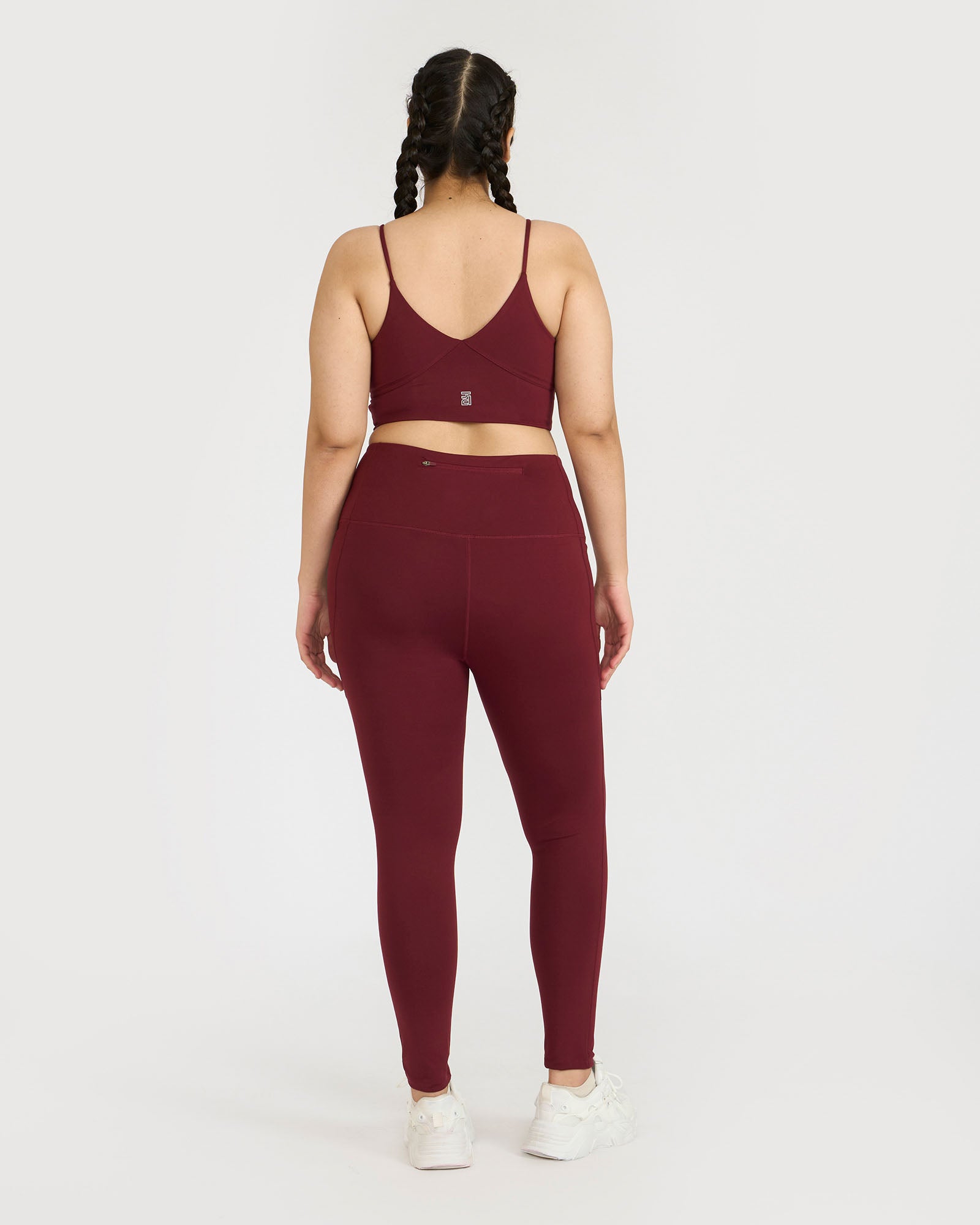 Zen Ankle Length Leggings and Padded V Neck Sports Bra Co-ord Set
