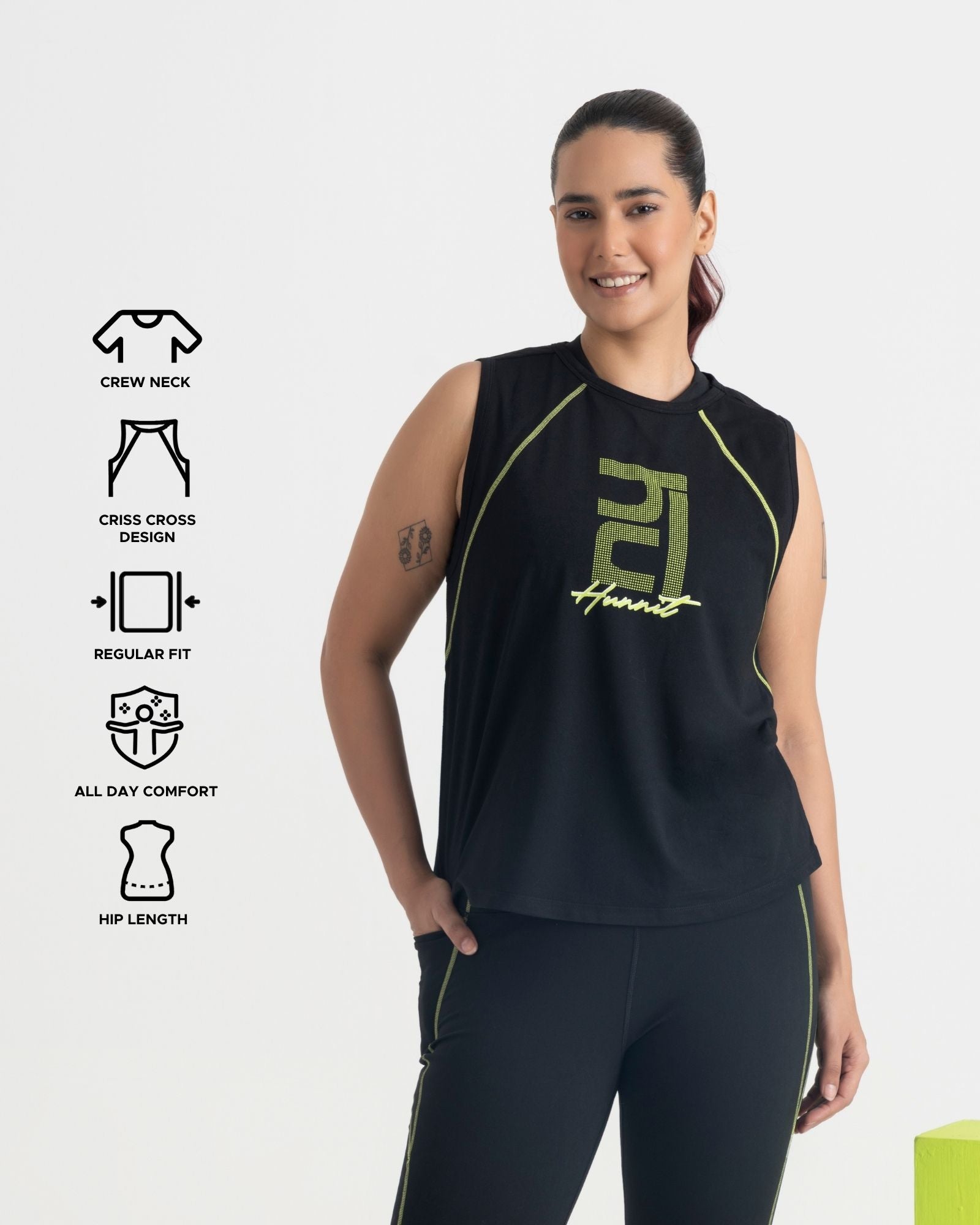 Yin Yang 3/4th Leggings and Tank Top Co-ord Set