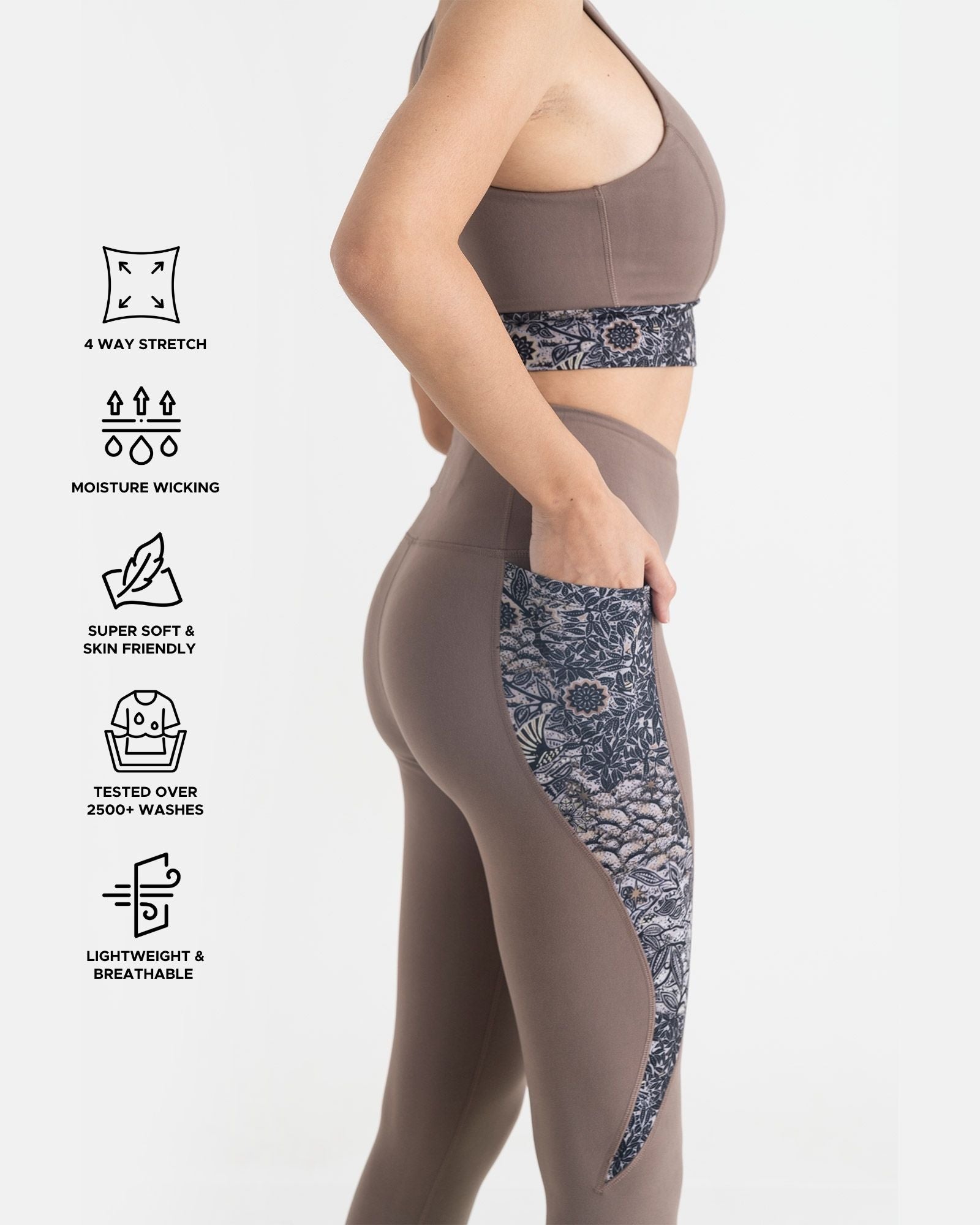 Majestic Flora Capris and 2-in-1 Crop Top Co-ord Set