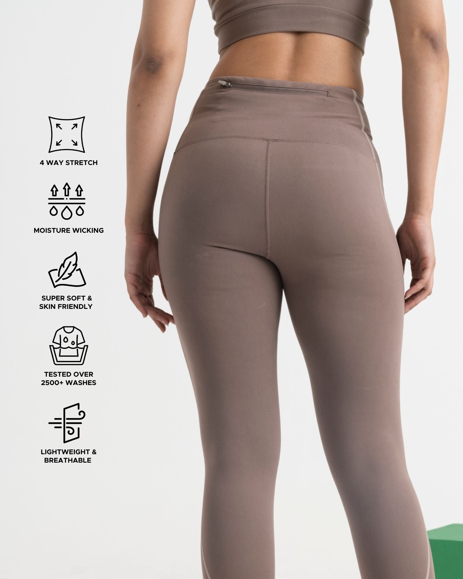 Yin Yang 7/8 Leggings and 2-in-1 Crop Top Co-ord Set