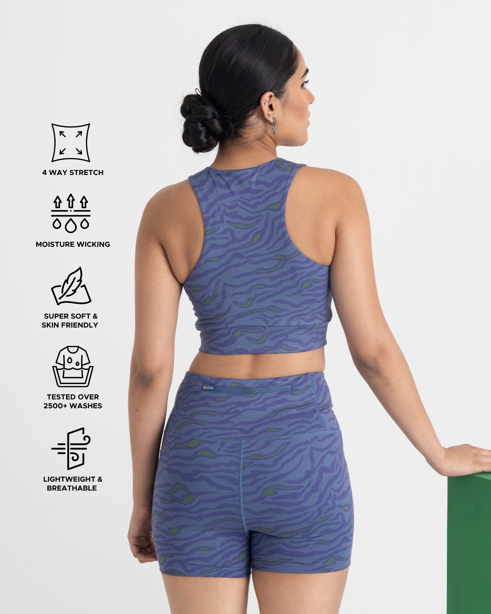 Safari Chic Shorts and 2-in-1 Crop Top Co-ord Set