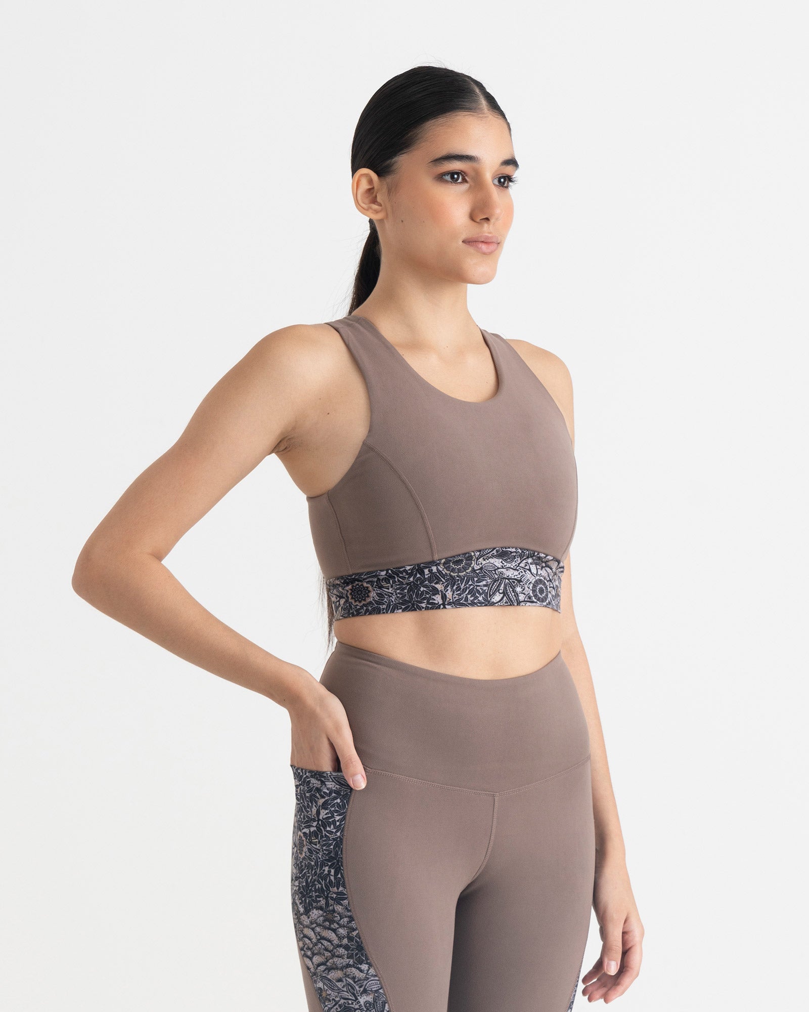 Majestic Flora 2-in-1 Crop Top
