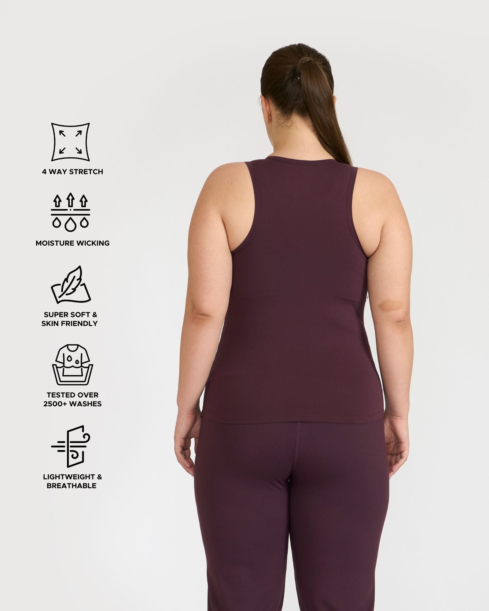 Zen tank top with in-built sports bra