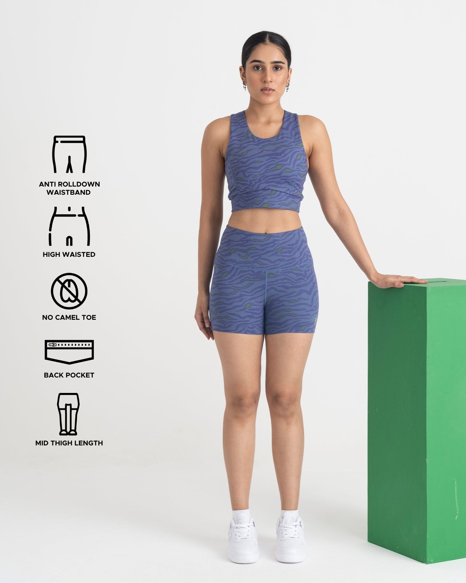 Safari Chic Shorts and 2-in-1 Crop Top Co-ord Set