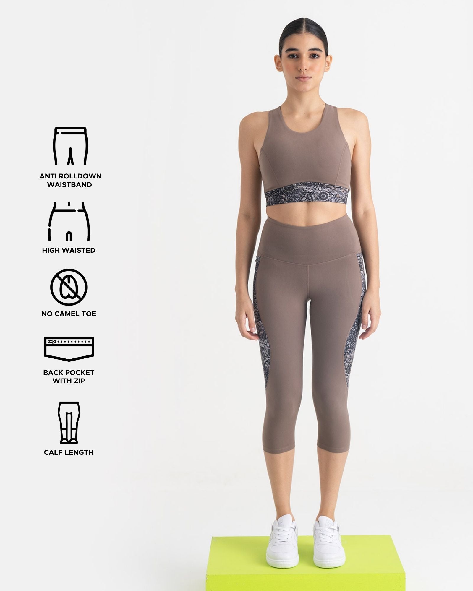 Majestic Flora Capris and 2-in-1 Crop Top Co-ord Set