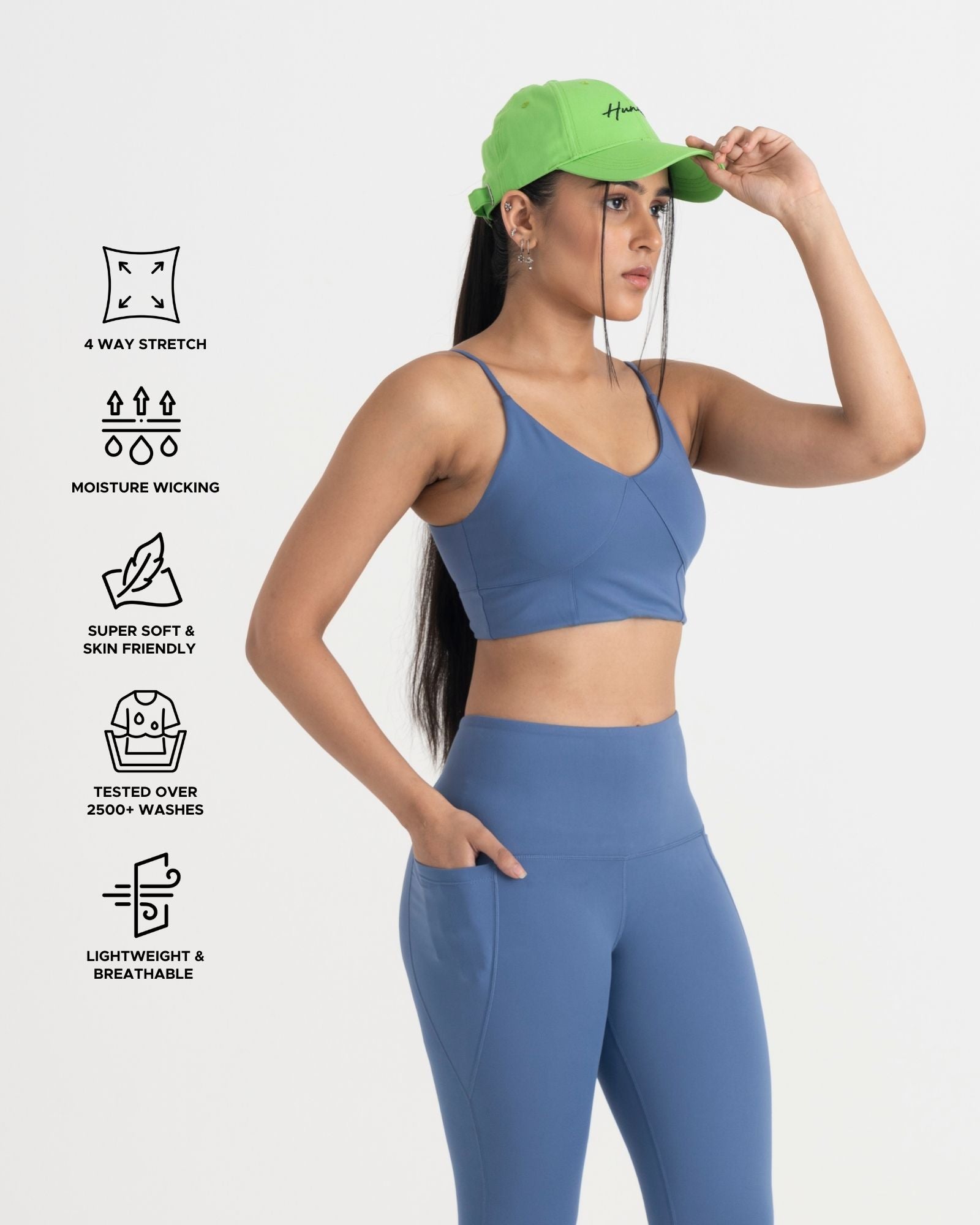 Zen Padded Sports Bra - V Neck