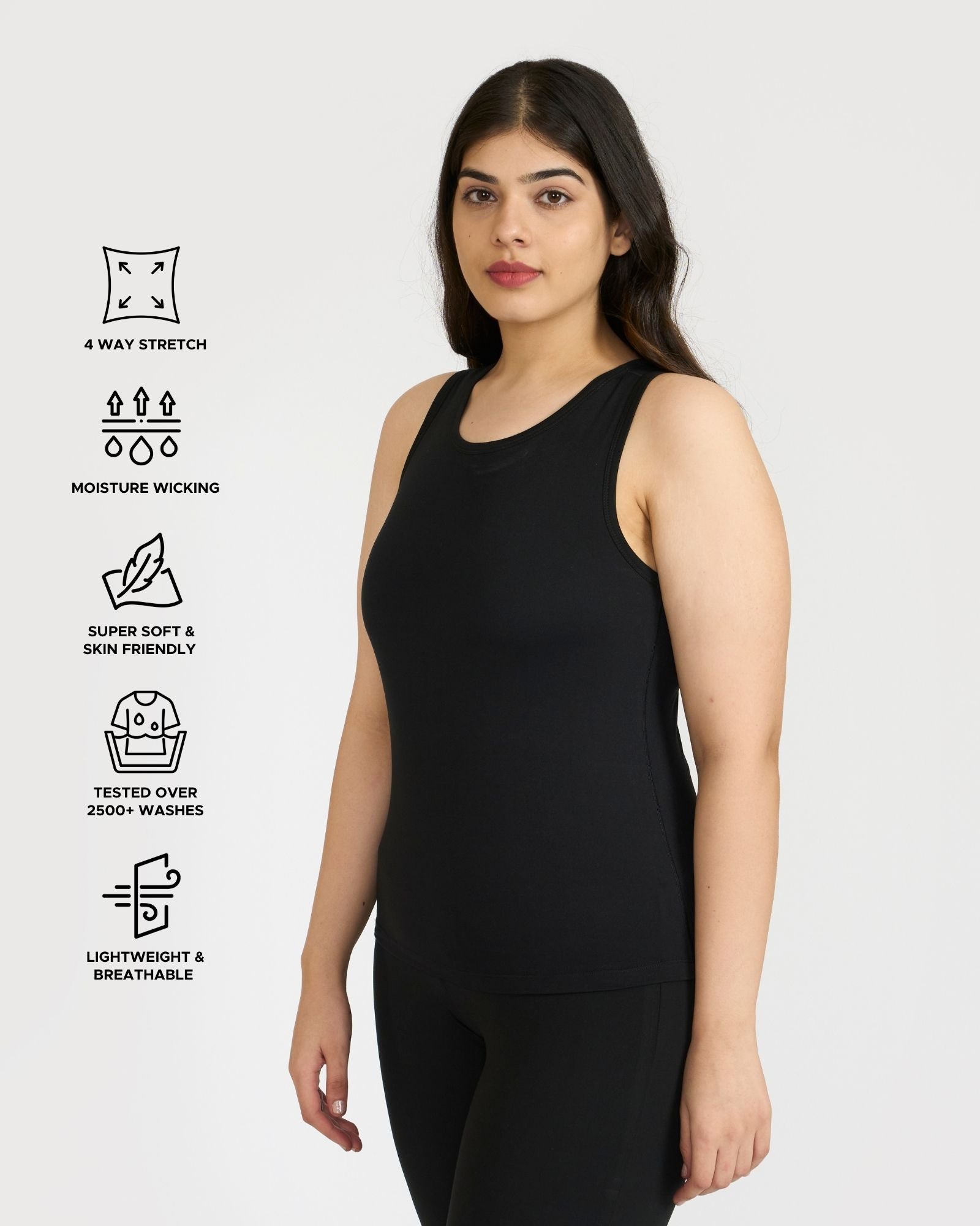 Zen tank top with in-built sports bra