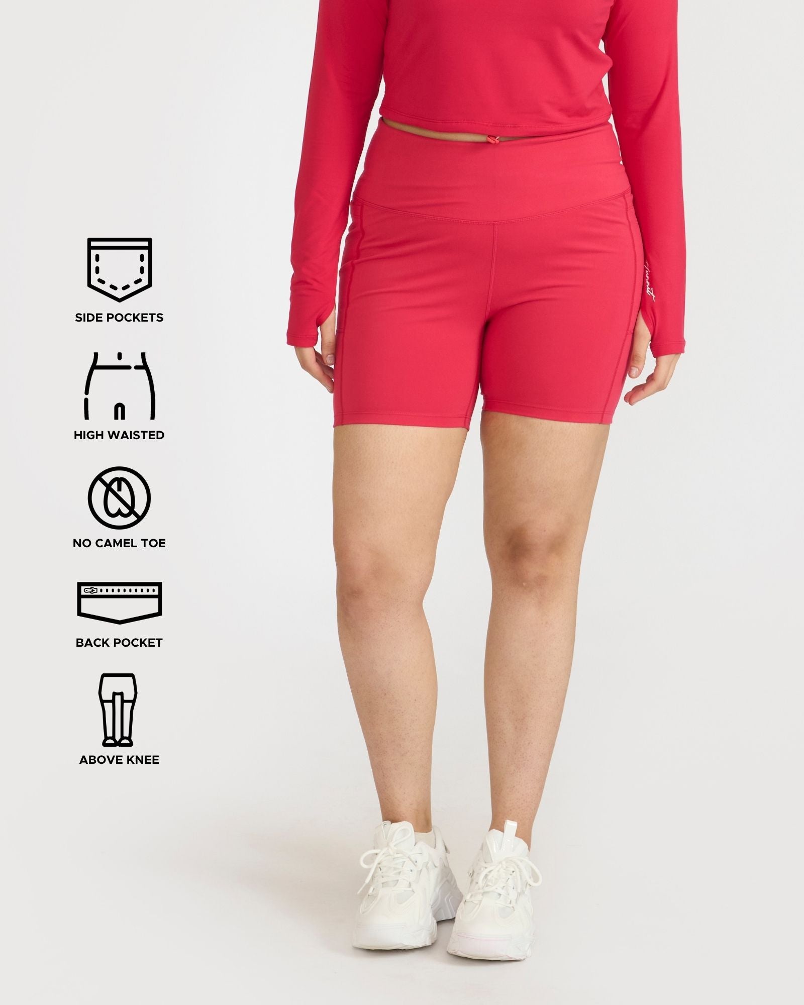 Zen Cycling Shorts & Full Sleeve Crop top Co-ord set