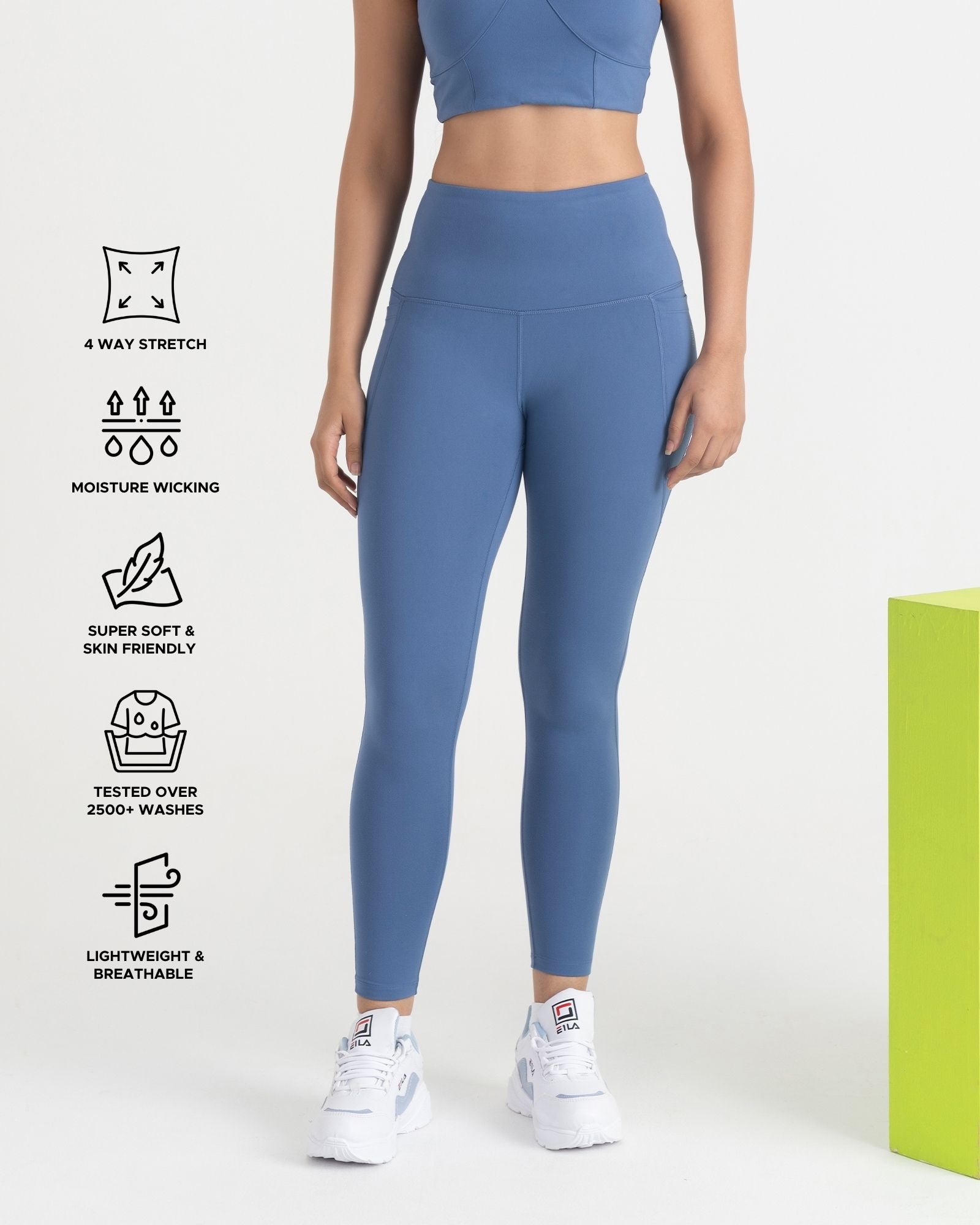 Zen Ankle Length Leggings and Padded V Neck Sports Bra Co-ord Set