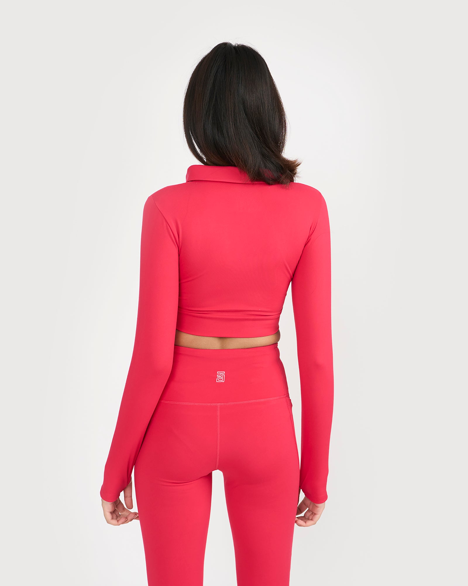 Zen Full Sleeve Polo Neck 2-in-1 Crop Top with Flare Pants Co-ord Set