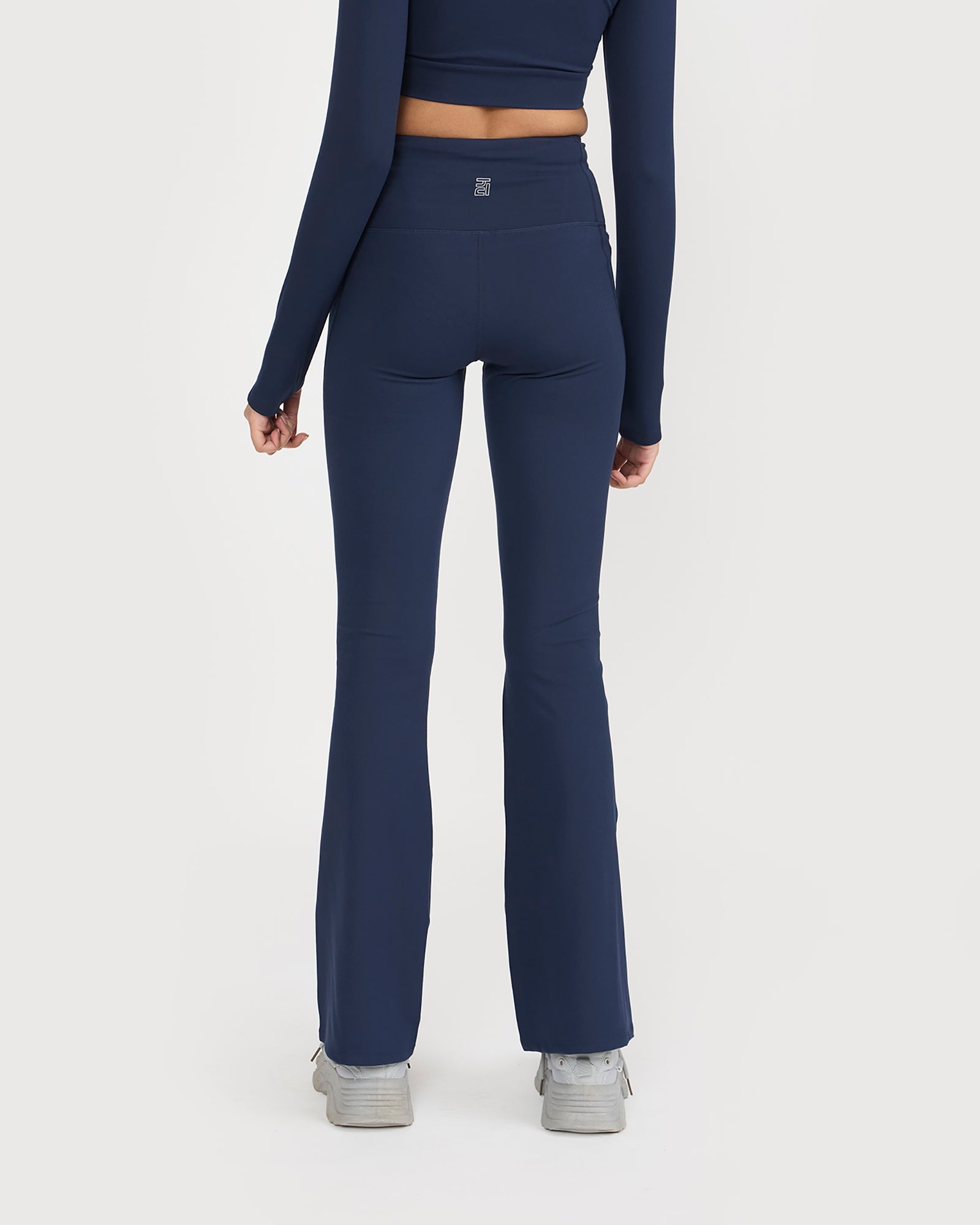 Zen Full Sleeve Polo Neck 2-in-1 Crop Top with Flare Pants Co-ord Set