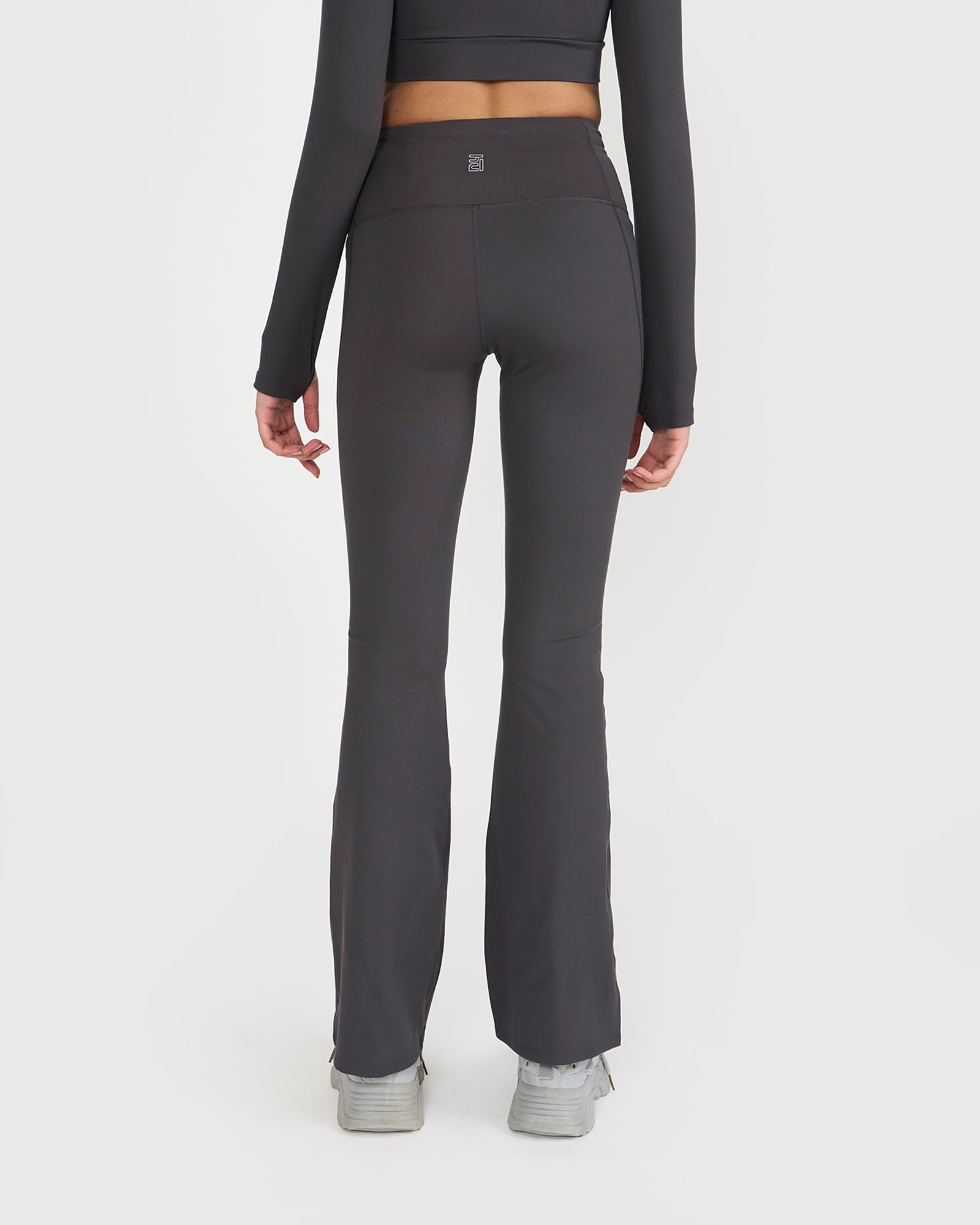Zen Full Sleeve Polo Neck 2-in-1 Crop Top with Flare Pants Co-ord Set