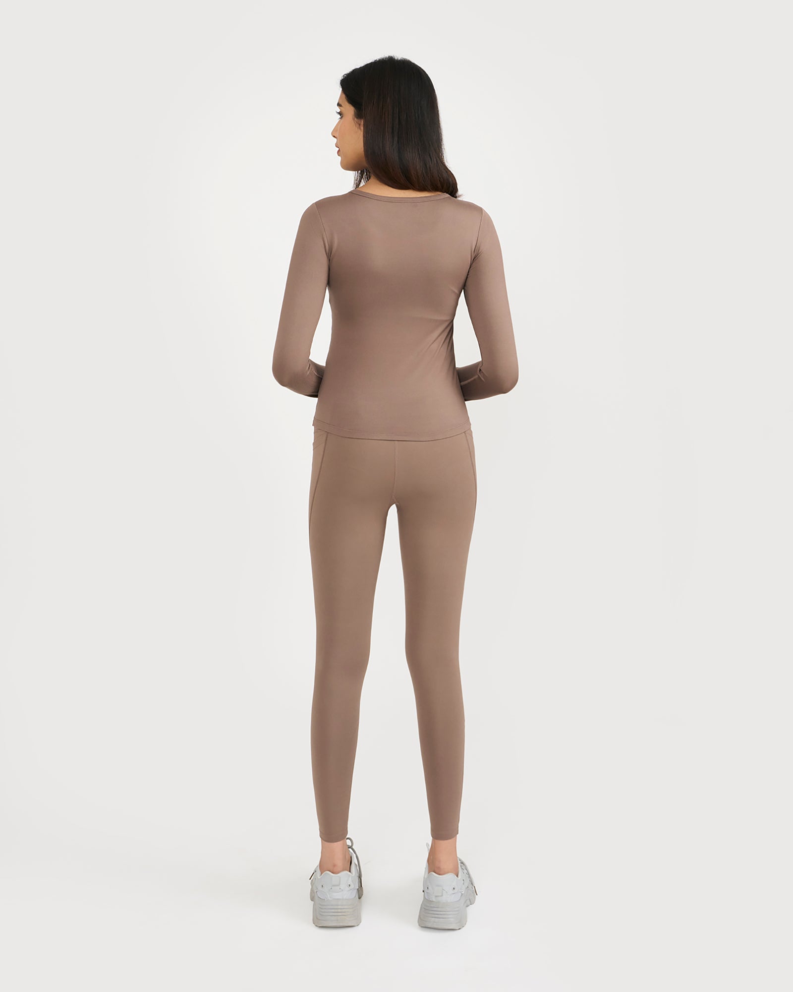 Zen Full Sleeves Top with In-built Sports Bra & Ankle Length Leggings Co-ord Set
