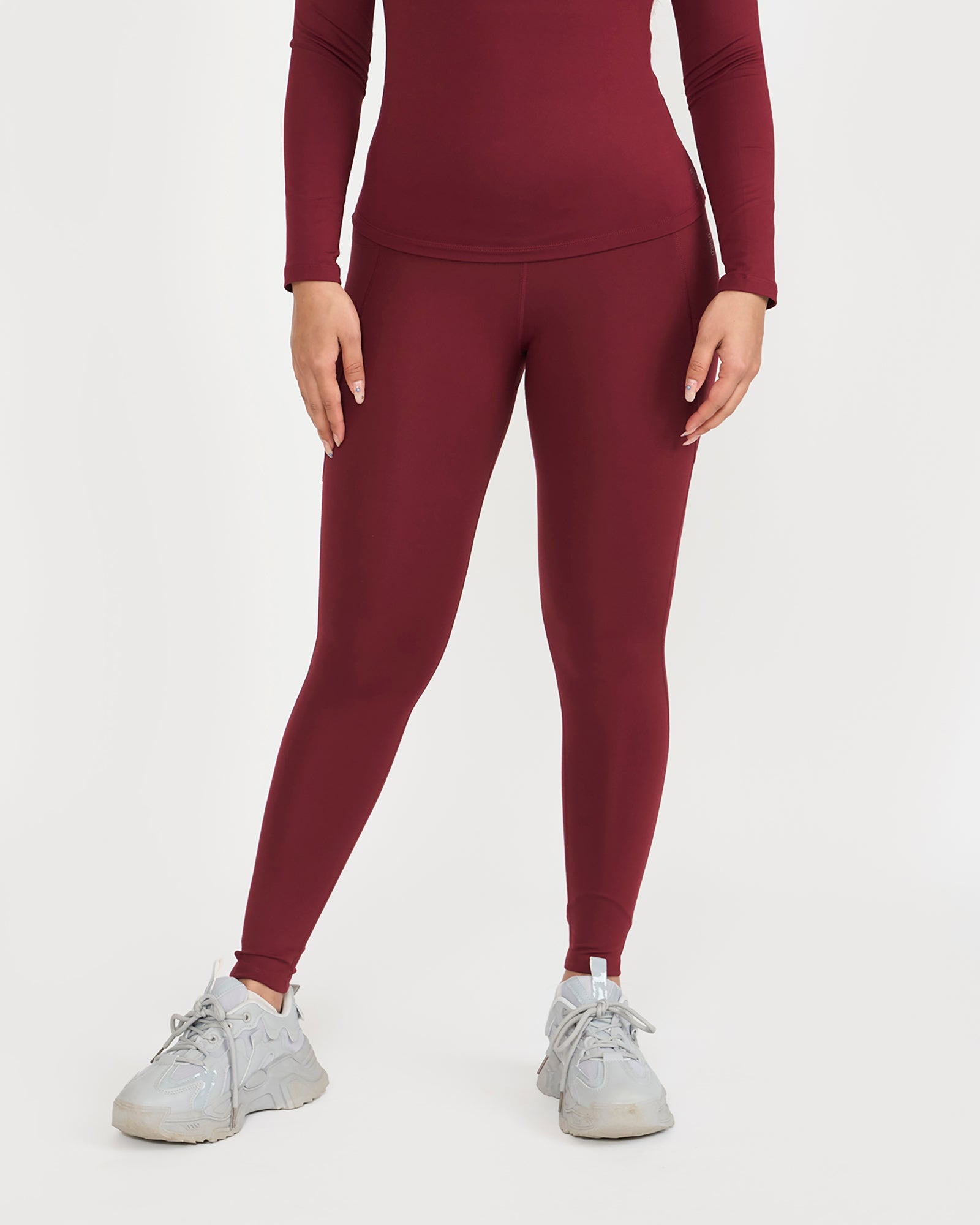 Zen Full Sleeves Top with In-built Sports Bra & Ankle Length Leggings Co-ord Set