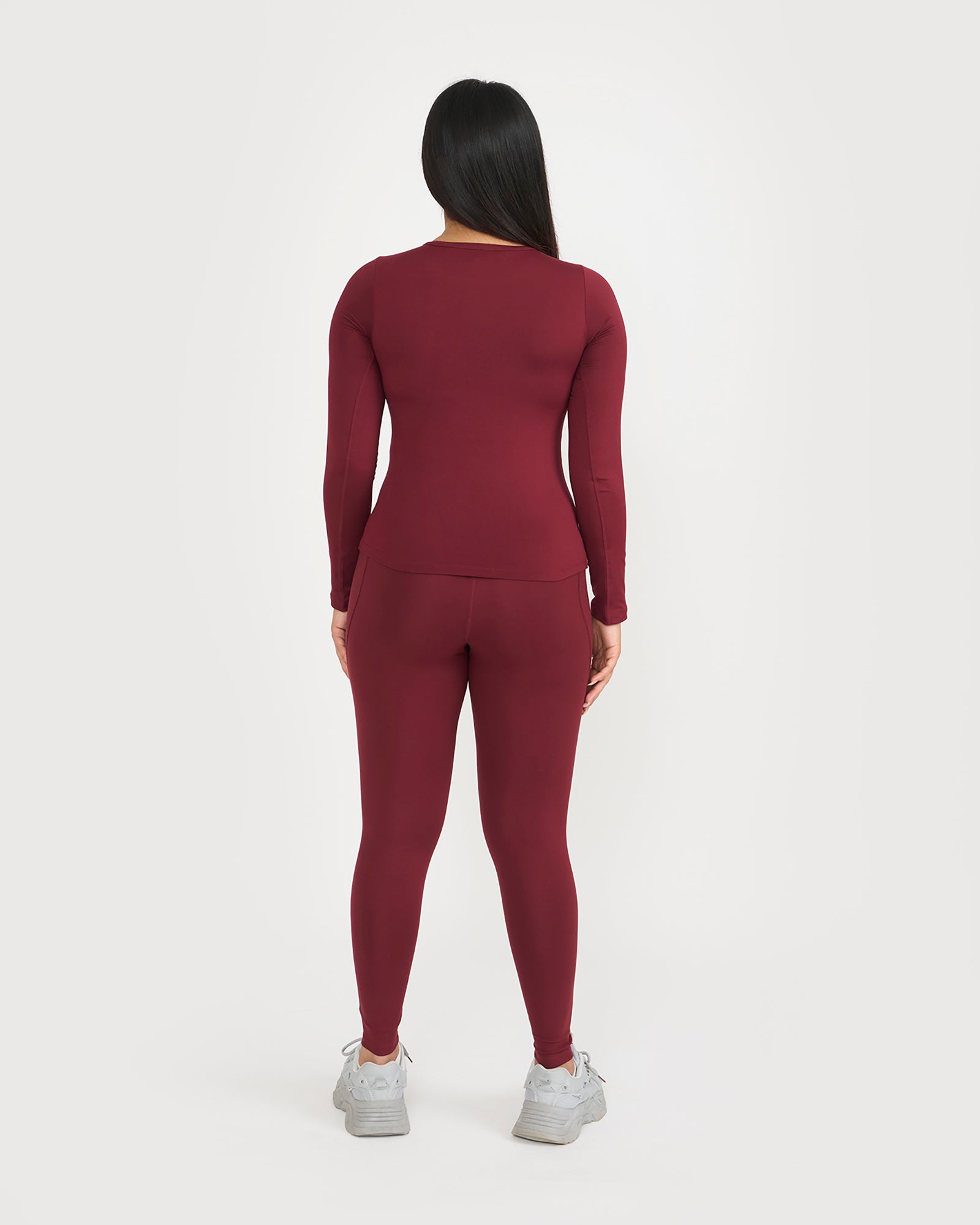 Zen Full Sleeves Top with In-built Sports Bra & Ankle Length Leggings Co-ord Set