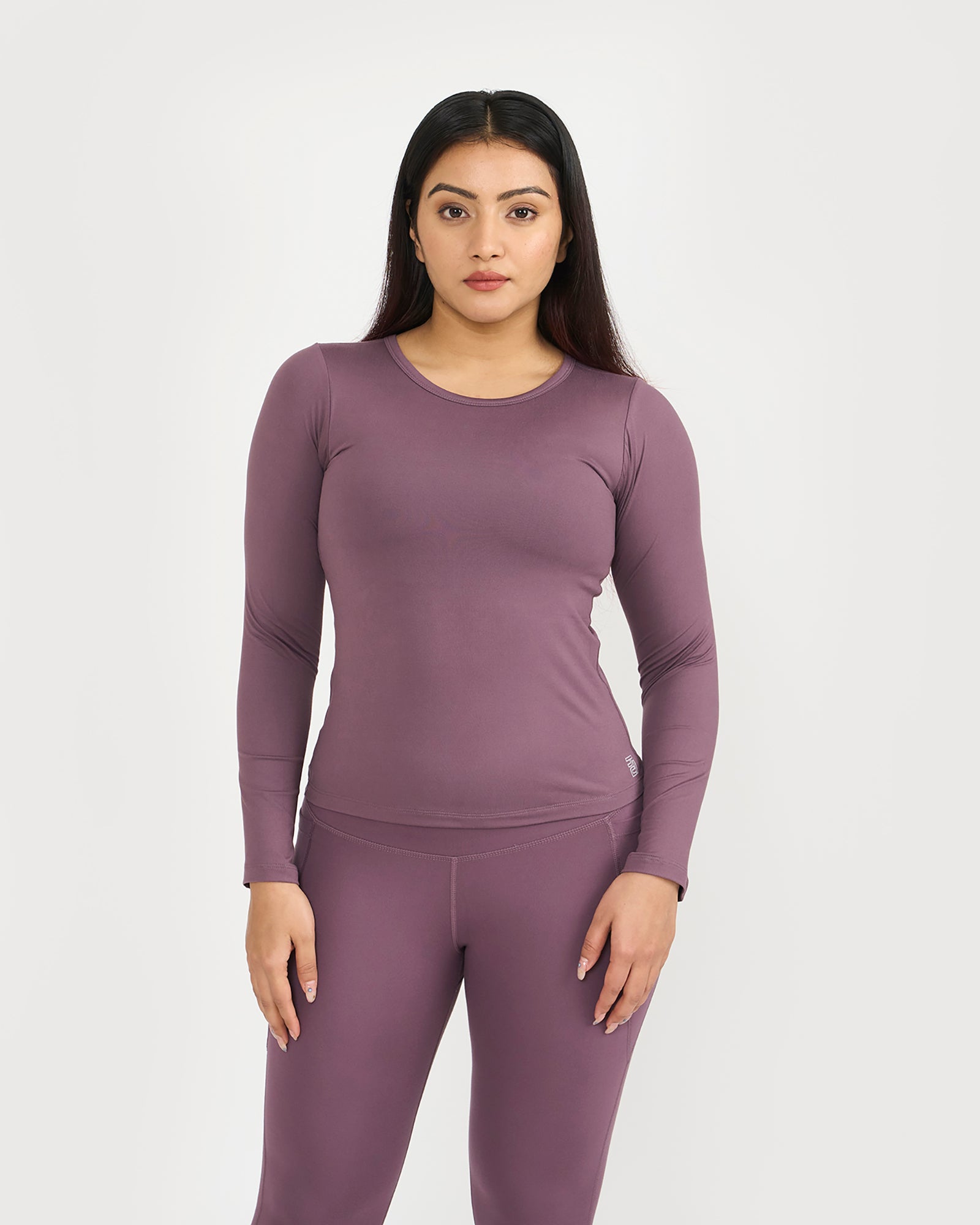 Zen Full Sleeves Top with In-built Sports Bra & Ankle Length Leggings Co-ord Set