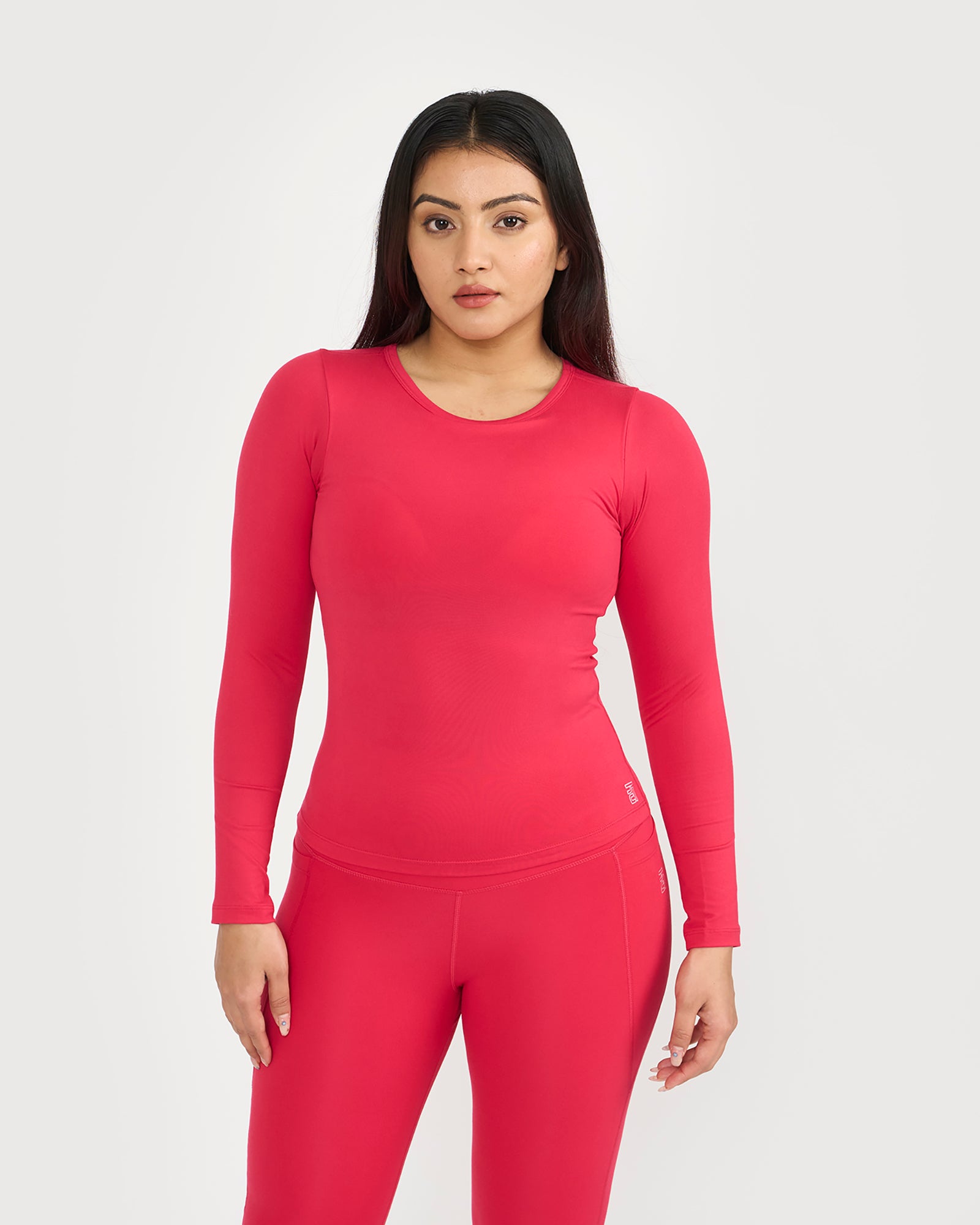 Zen Full Sleeves Top with In-built Sports Bra & Ankle Length Leggings Co-ord Set