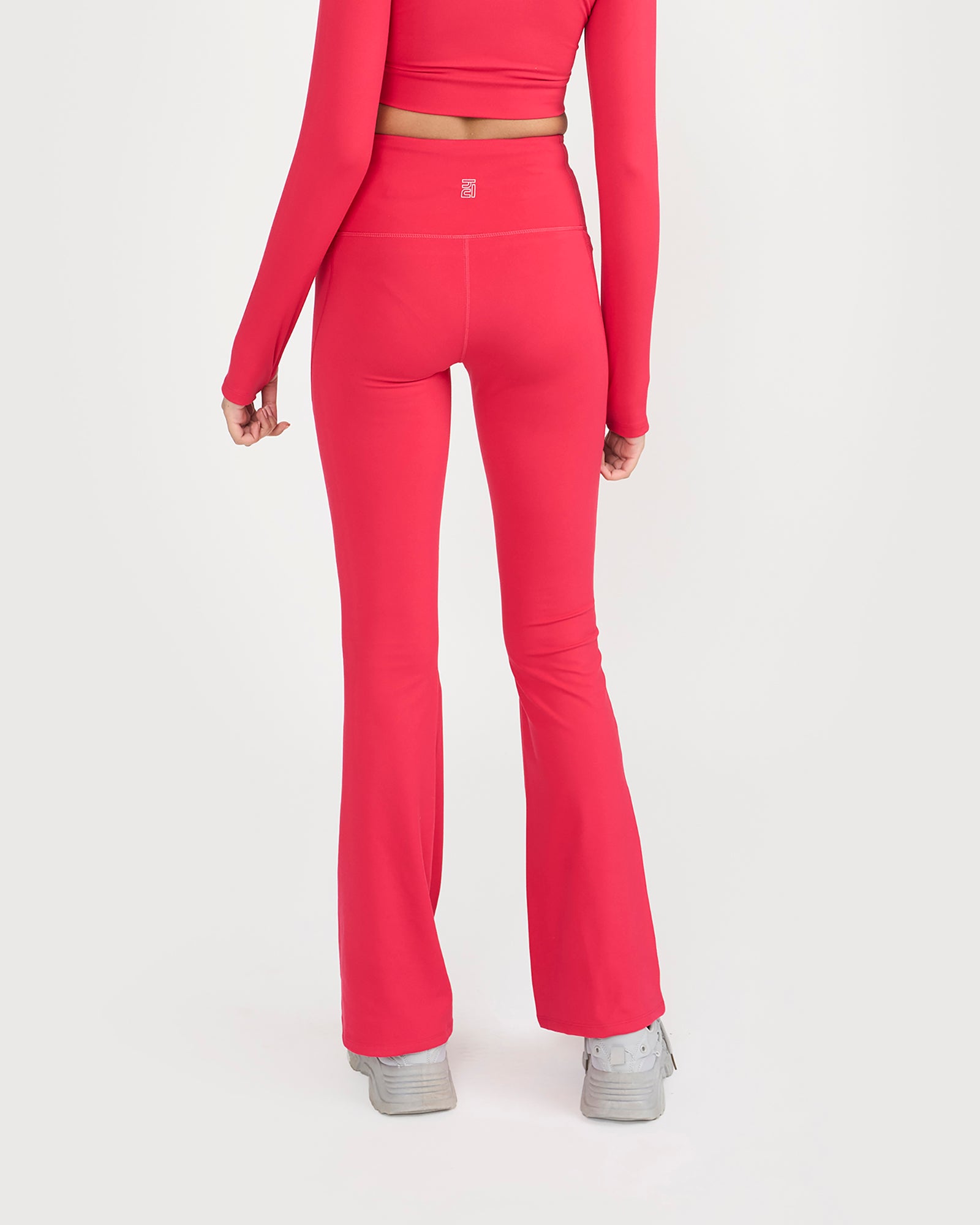 Zen Full Sleeve Polo Neck 2-in-1 Crop Top with Flare Pants Co-ord Set