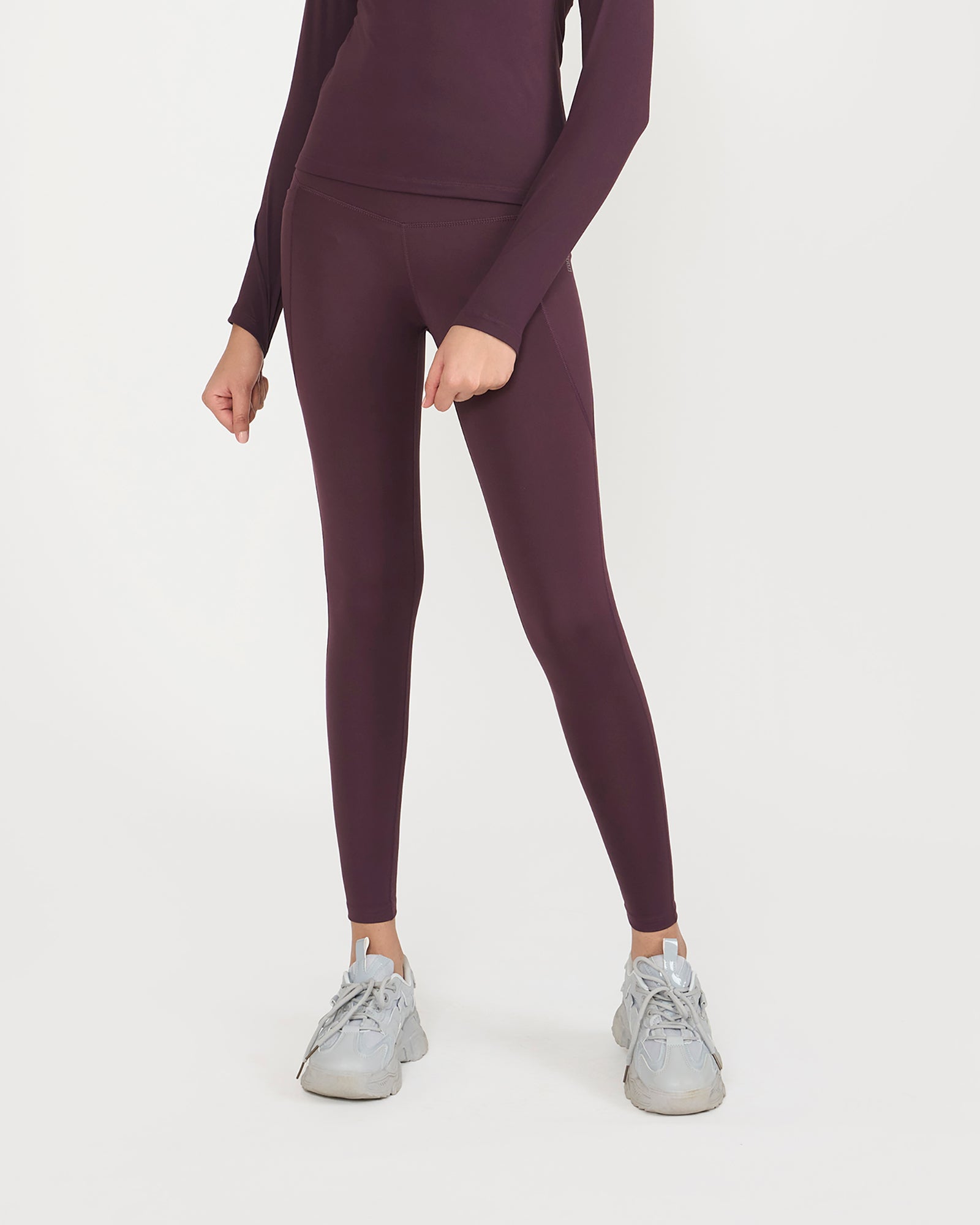 Zen Full Sleeves Top with In-built Sports Bra & Ankle Length Leggings Co-ord Set