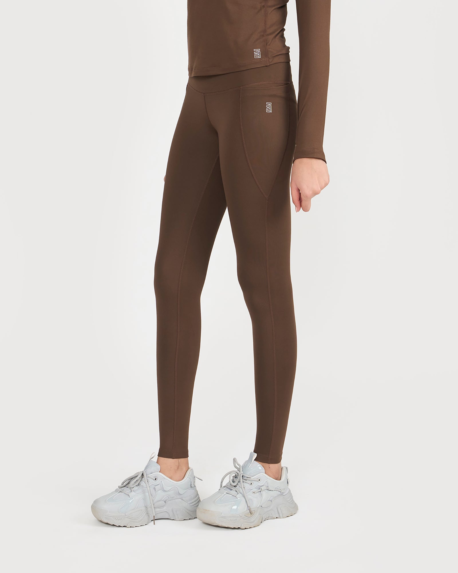 Zen Full Sleeves Top with In-built Sports Bra & Ankle Length Leggings Co-ord Set