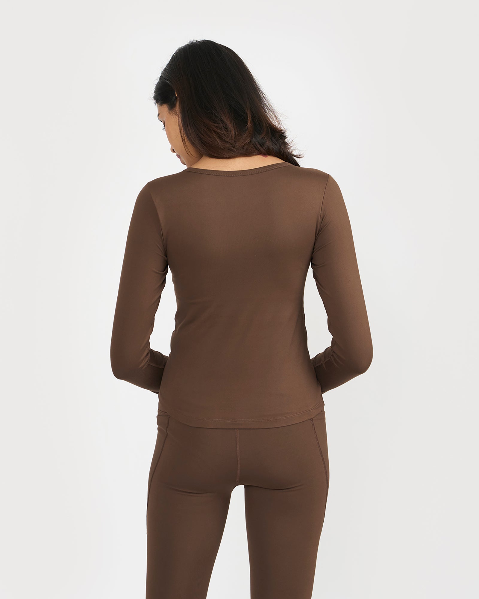 Zen Full Sleeves Top with In-built Sports Bra & Ankle Length Leggings Co-ord Set