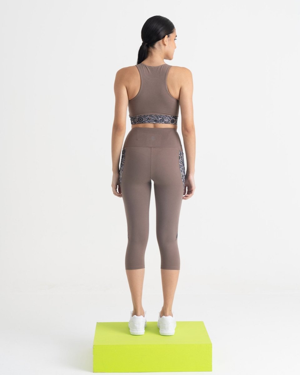 Majestic Flora Capris and 2-in-1 Crop Top Co-ord Set