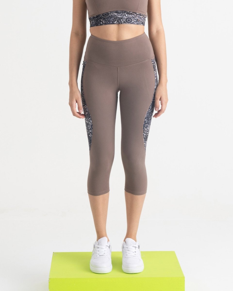 Majestic Flora Capris and 2-in-1 Crop Top Co-ord Set