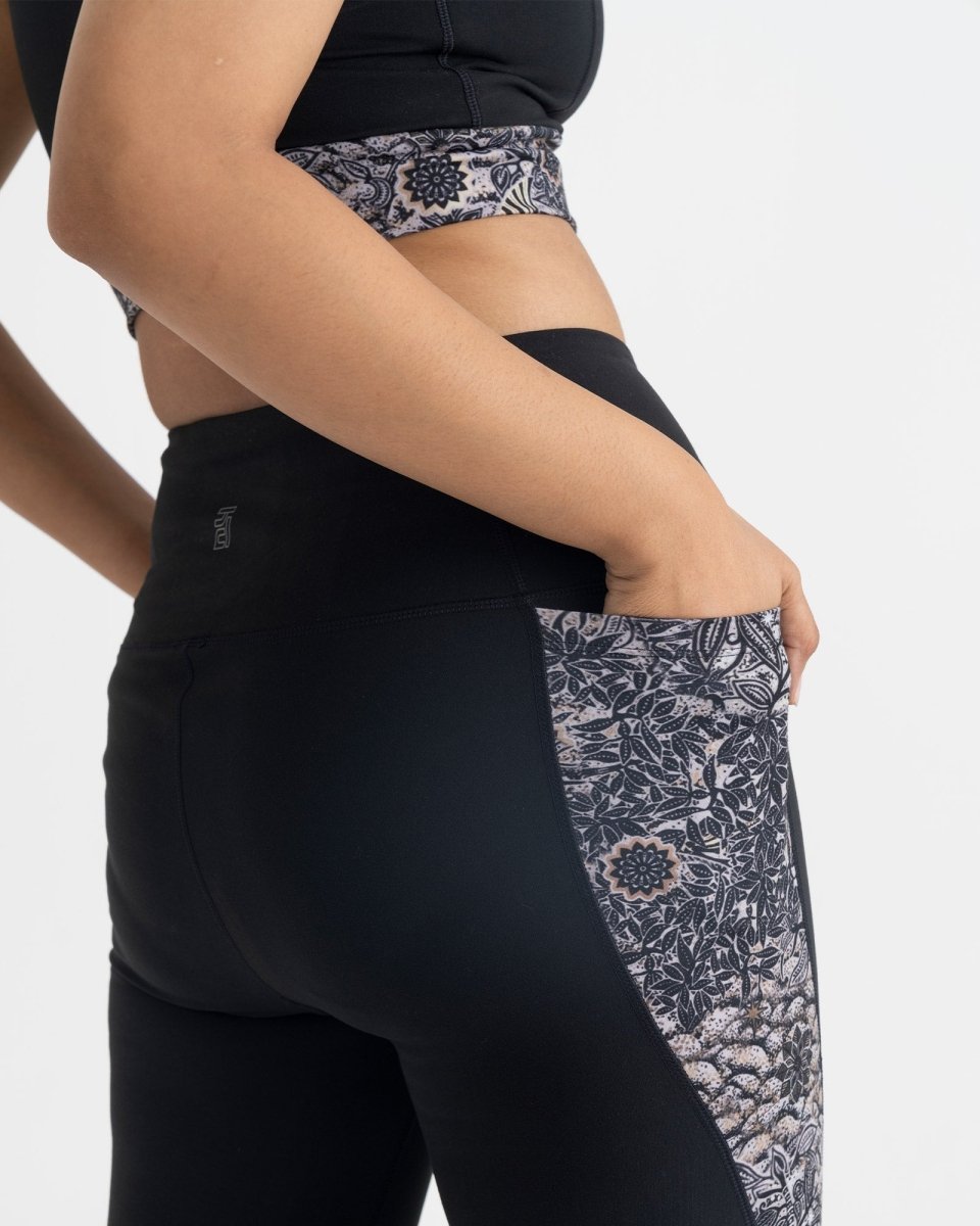 Majestic Flora Capris and 2-in-1 Crop Top Co-ord Set