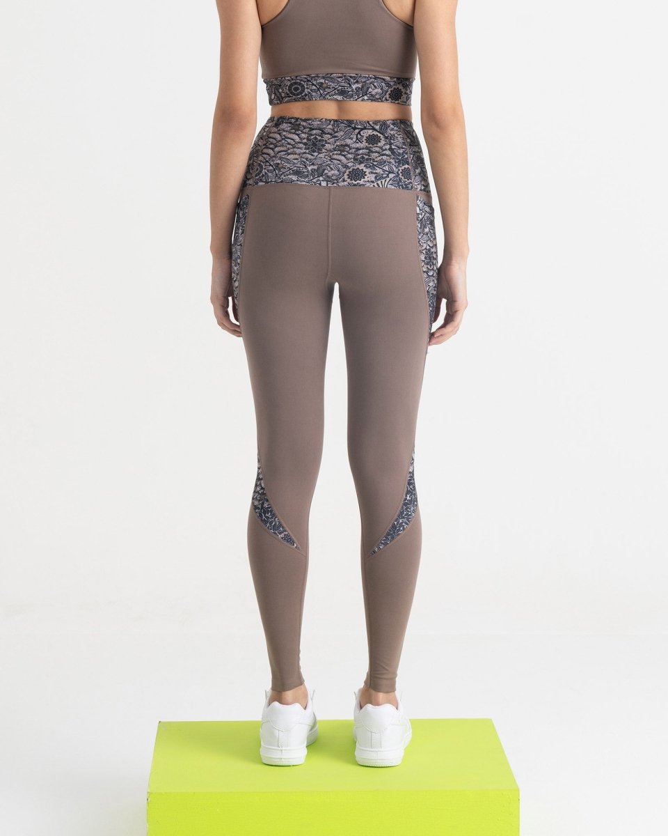 Majestic Flora 7/8 Leggings and 2-in-1 Crop Top Co-ord Set