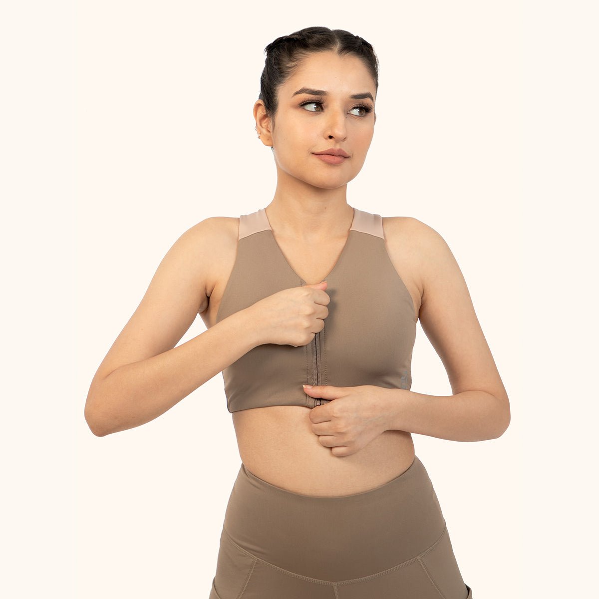 OG  Front Zipper Sports Bra and Og Legging Co-ord Set