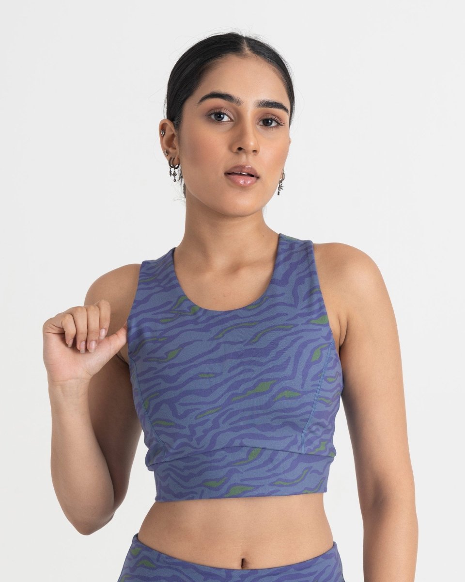 Safari Chic 7/8 Leggings and 2-in-1 Crop Top Co-ord Set