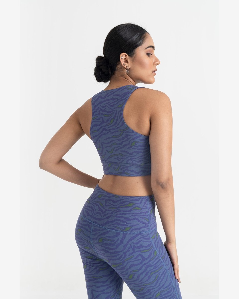 Safari Chic 7/8 Leggings and 2-in-1 Crop Top Co-ord Set