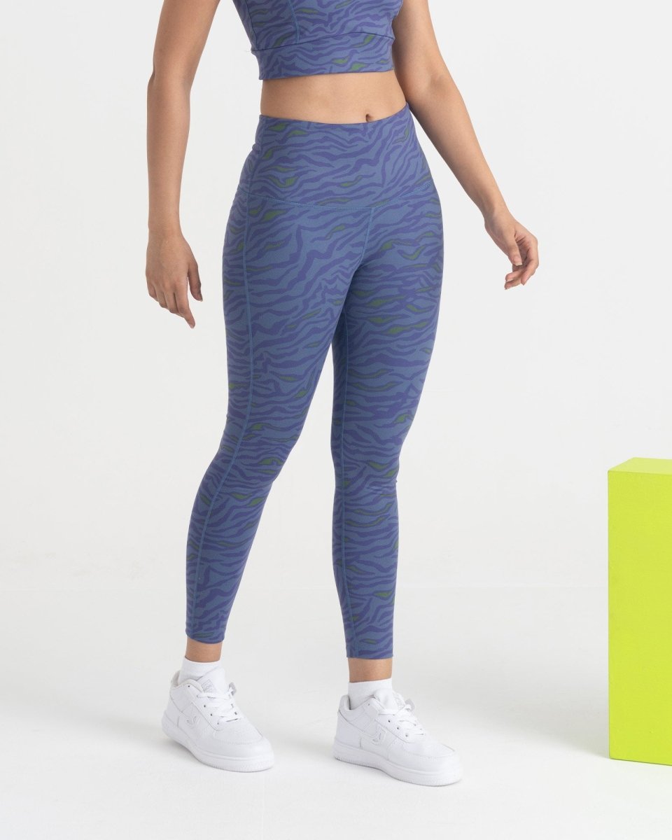 Safari Chic 7/8 Leggings and 2-in-1 Crop Top Co-ord Set