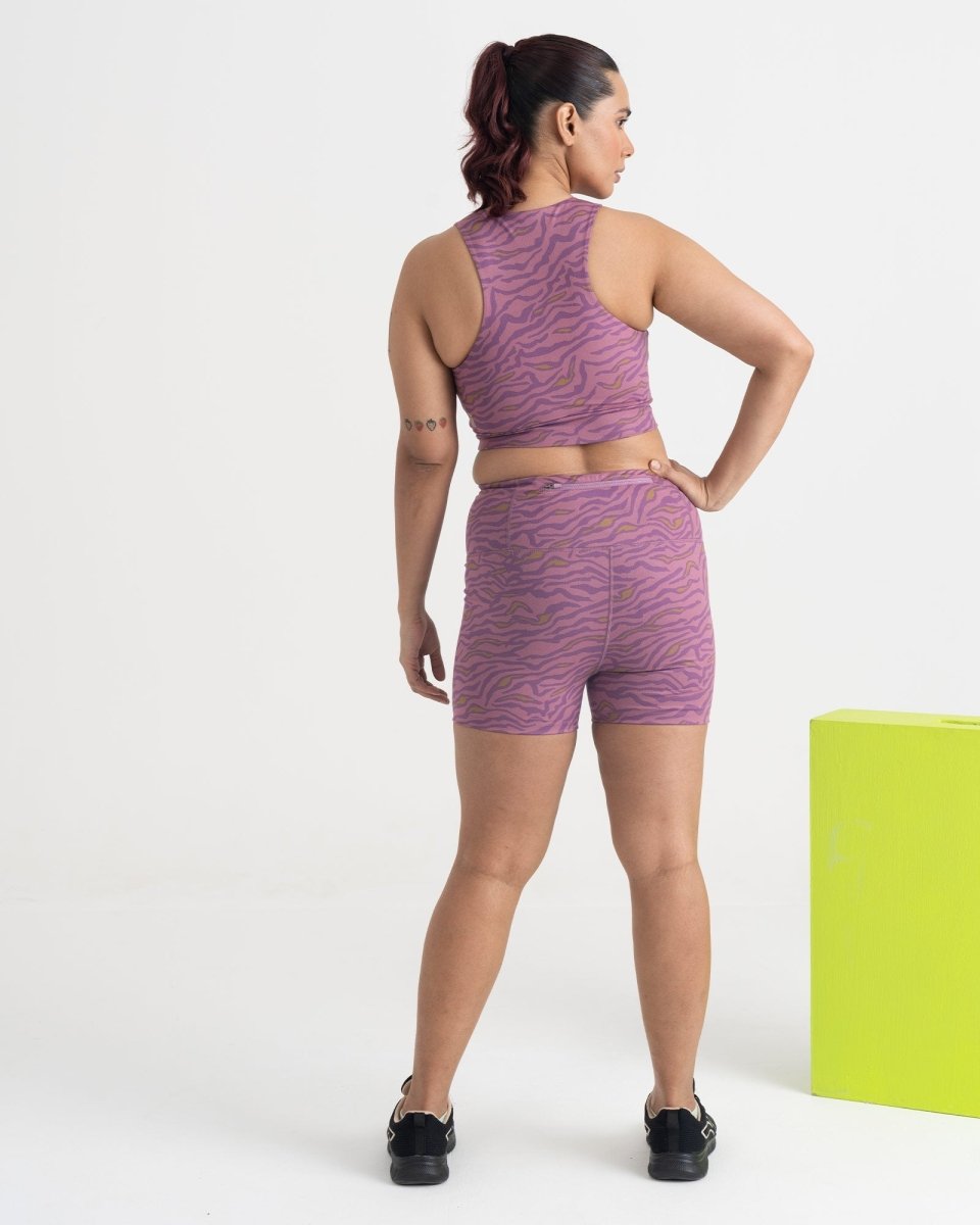Safari Chic Shorts and 2-in-1 Crop Top Co-ord Set