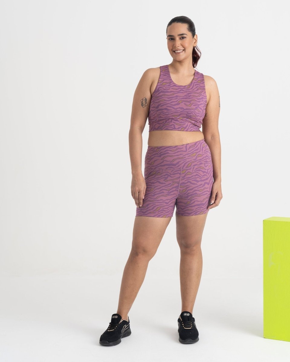 Safari Chic Shorts and 2-in-1 Crop Top Co-ord Set