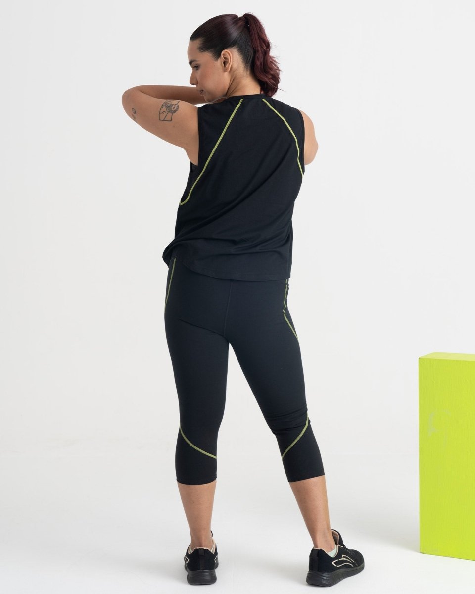 Yin Yang 3/4th Leggings and Tank Top Co-ord Set