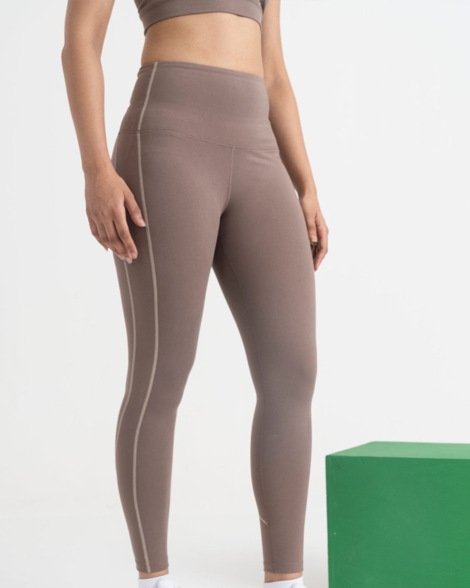 Yin Yang 7/8 Leggings and 2-in-1 Crop Top Co-ord Set