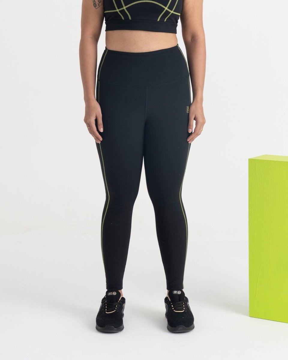 Yin Yang 7/8 Leggings and 2-in-1 Crop Top Co-ord Set