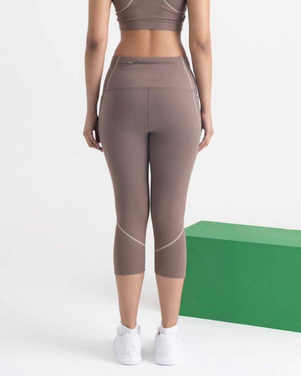 Yin Yang 3/4 Leggings and 2-in-1 Crop Top Co-ord Set