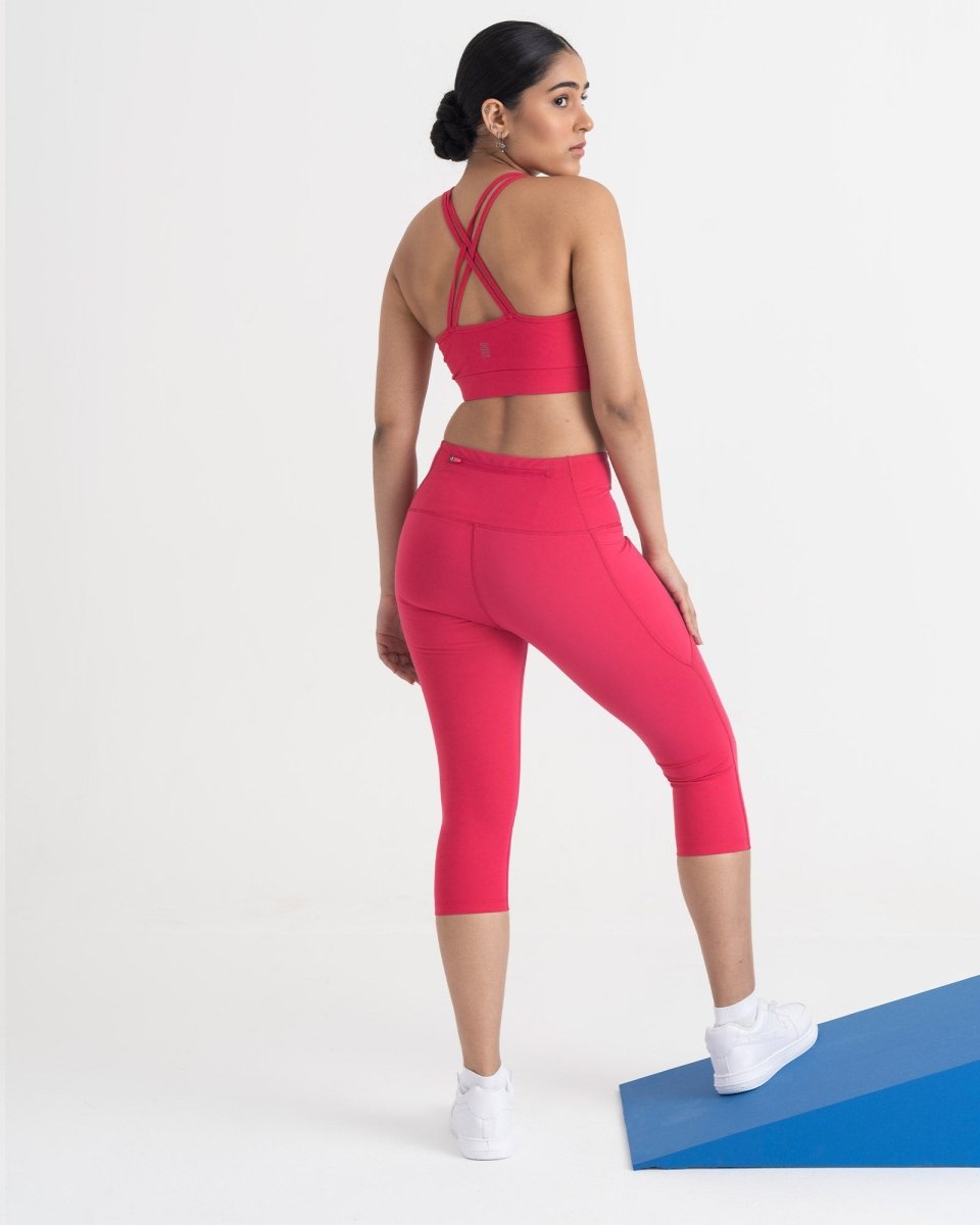 Zen Capris and Round Neck Sports Bra Co-ord Set