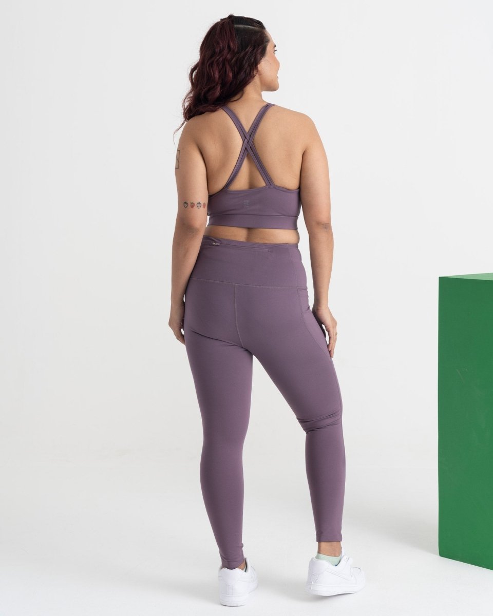 Zen Ankle Length Leggings and Round Neck Sports Bra Co-ord Set