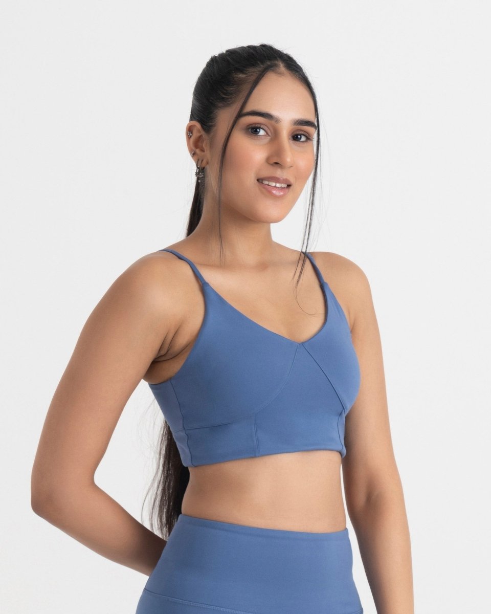 Zen Ankle Length Leggings and Padded V Neck Sports Bra Co-ord Set