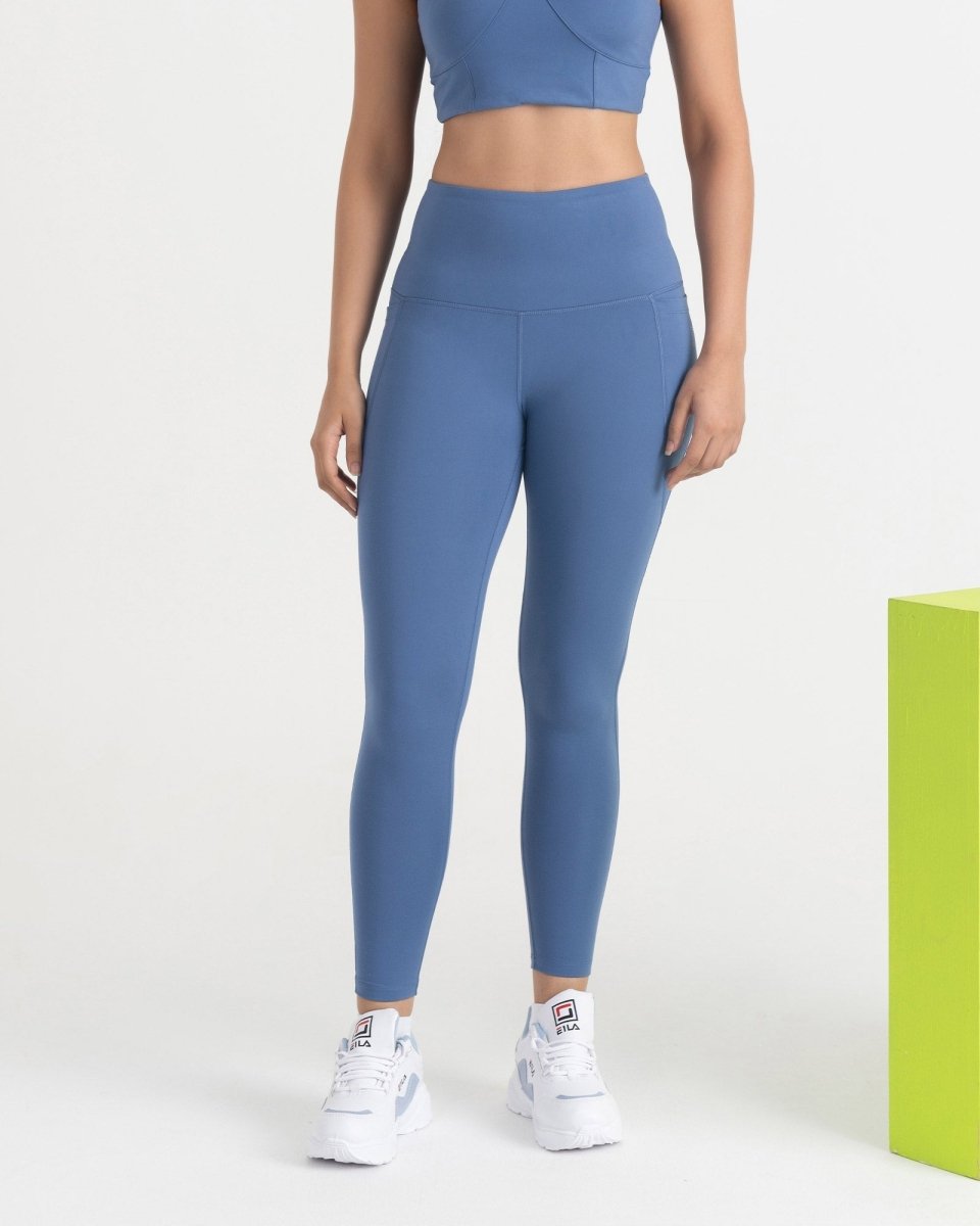 Zen Ankle Length Leggings and Padded V Neck Sports Bra Co-ord Set