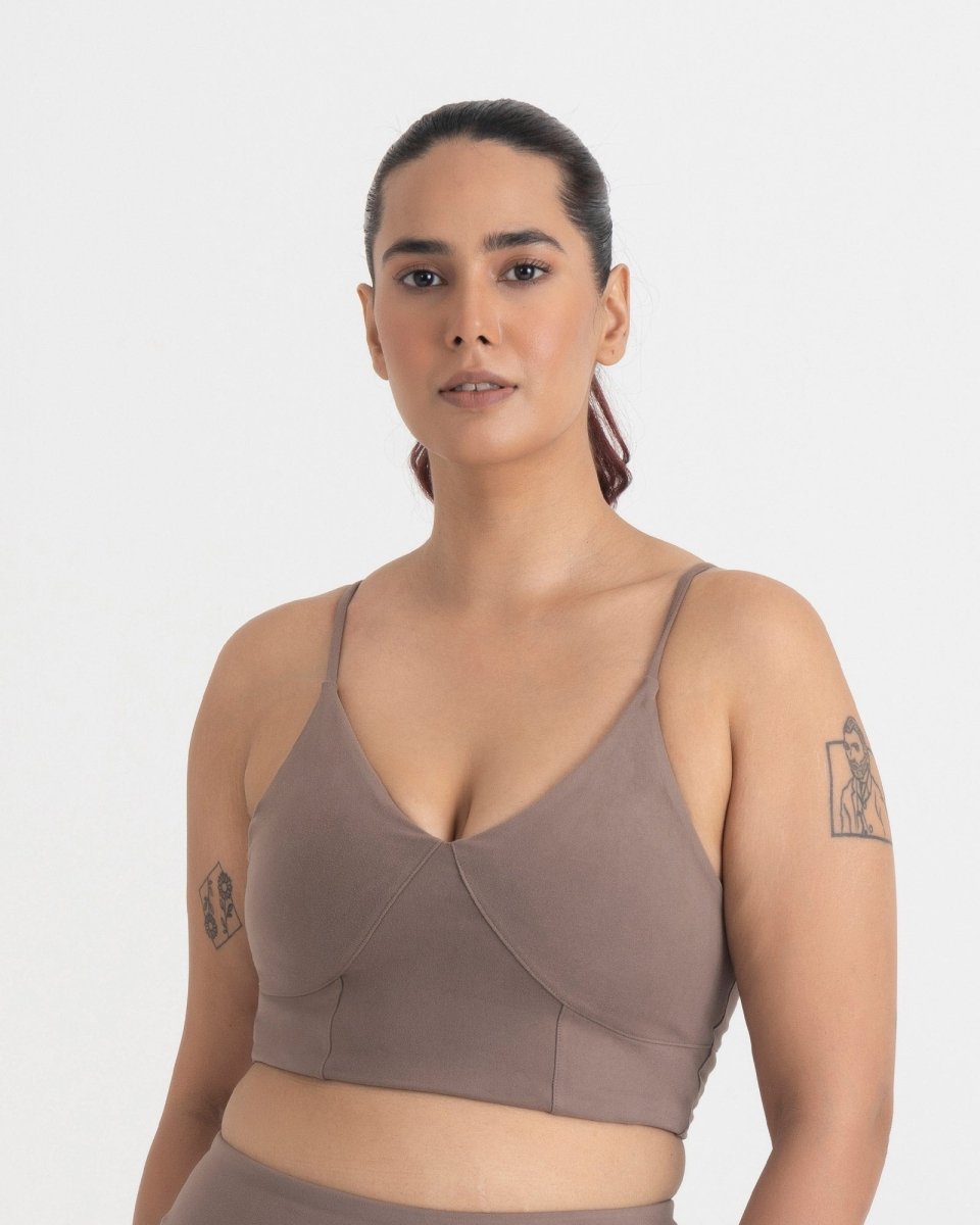 Zen Ankle Length Leggings and Padded V Neck Sports Bra Co-ord Set