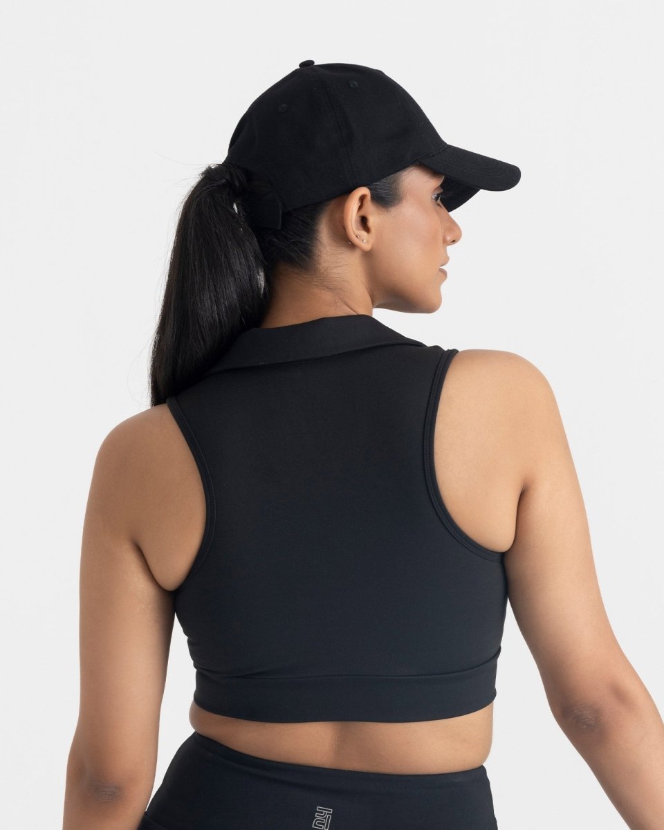 Zen Cheerful Skort and Polo-Neck 2-in-1 Crop Top Co-ord Set