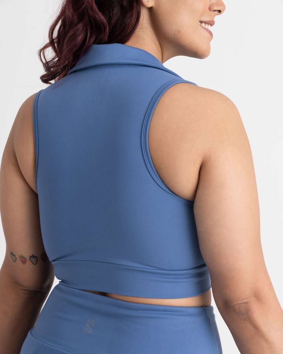 Zen Cheerful Skort and Polo-Neck 2-in-1 Crop Top Co-ord Set