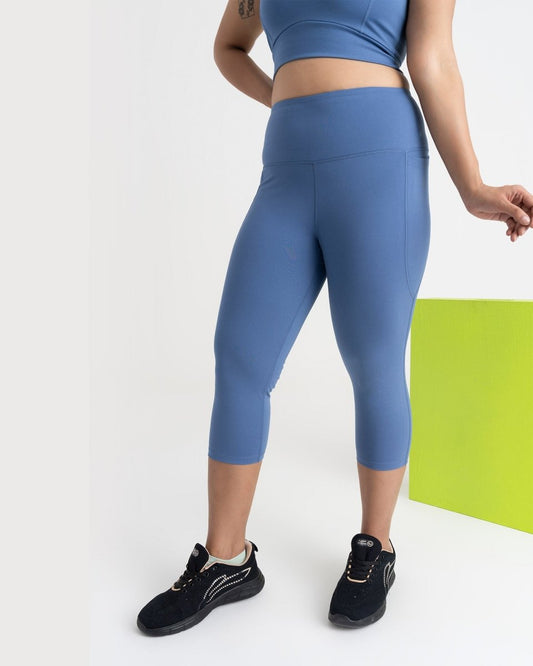 Zen Capris - Steel Blue