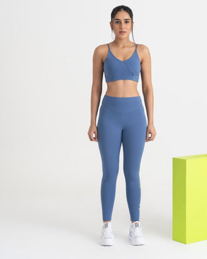 Zen Seamless Leggings and Padded V Neck Sports Bra Co-ord Set